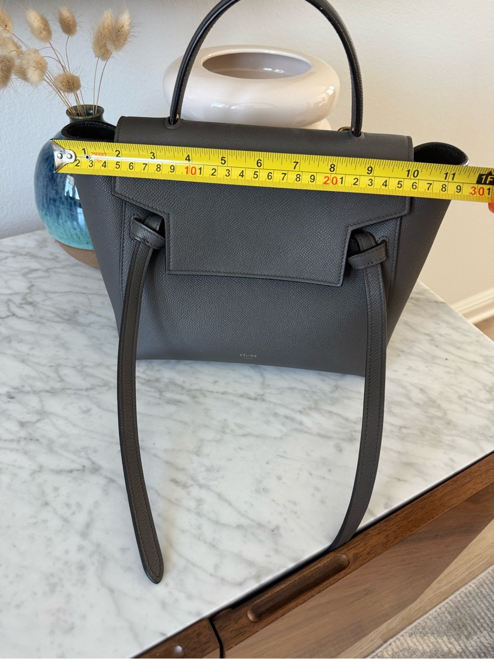 Celine Gray Leather Nano Belt Bag with Gold Hardware - Picture 8 of 8